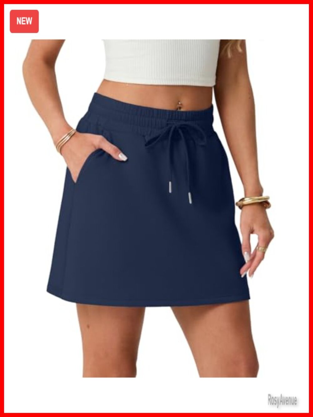 Active Skirt with Built-in Shorts and Pockets for Golf Tennis Hiking